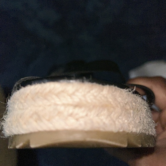 Zara Black (NWT) Strappy Wrap Ankle Sandals - Sz 10/EU41. Woven Wedge Heel - Picture 7 of 7